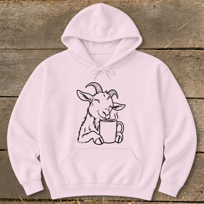 Morning Coffee Goat Hoodie