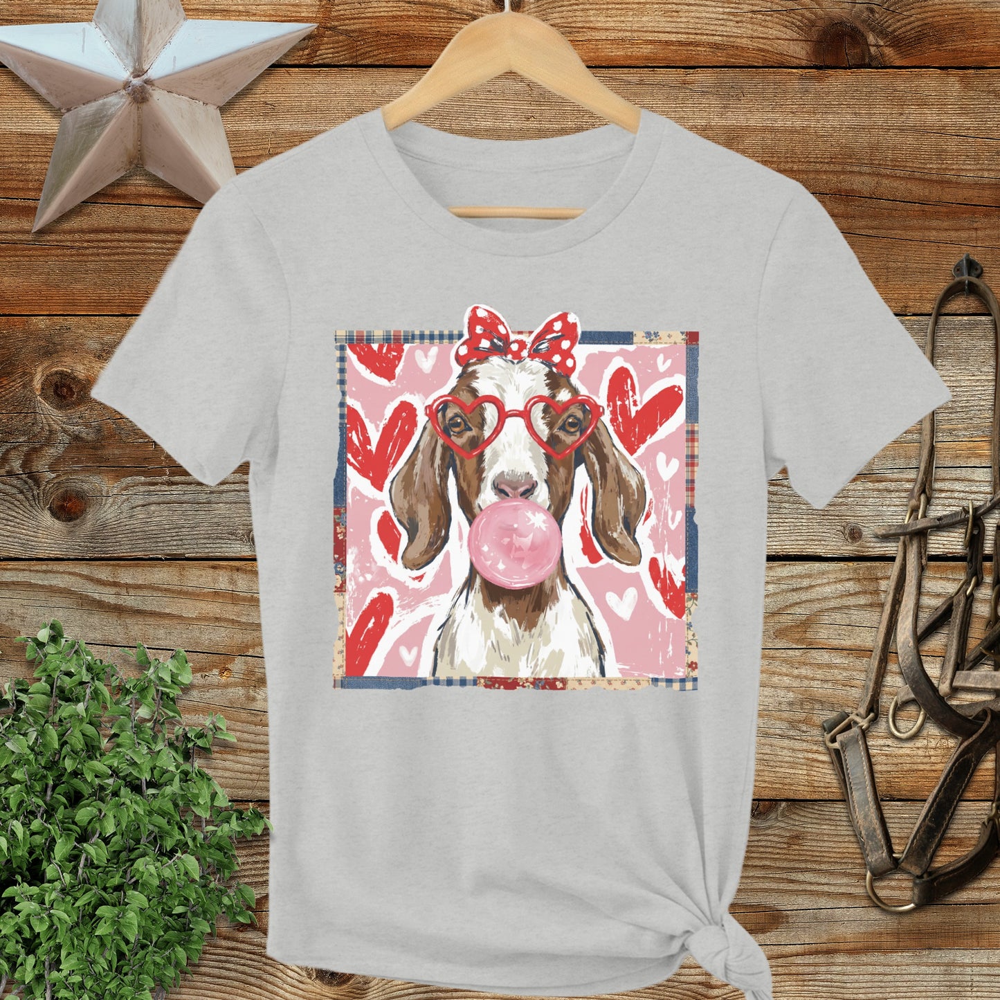 Whimsical Valentine - Floppy Ear Goat Ladies Tee