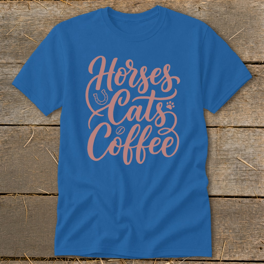 Horses, Cats & Coffee Classic Tee