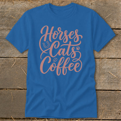 Horses, Cats & Coffee Classic Tee