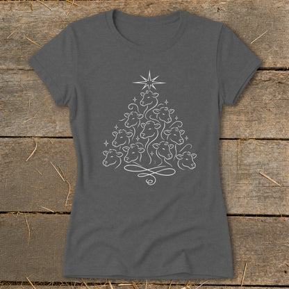 Elegant Cow Tree Ladies Tee