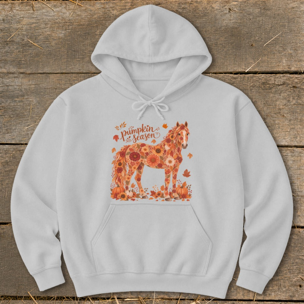 Fall Floral Horse Hoodie