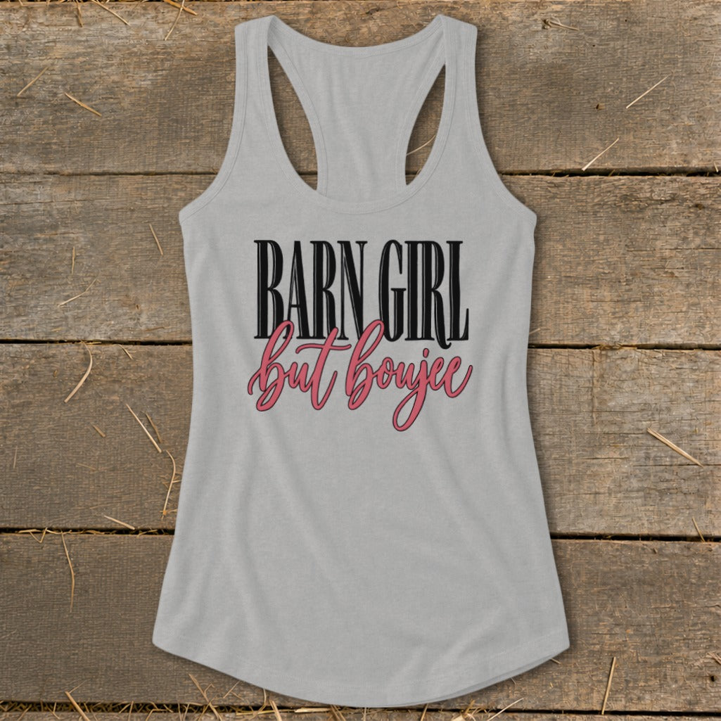 Barn Girl but Boujee Racerback Tank
