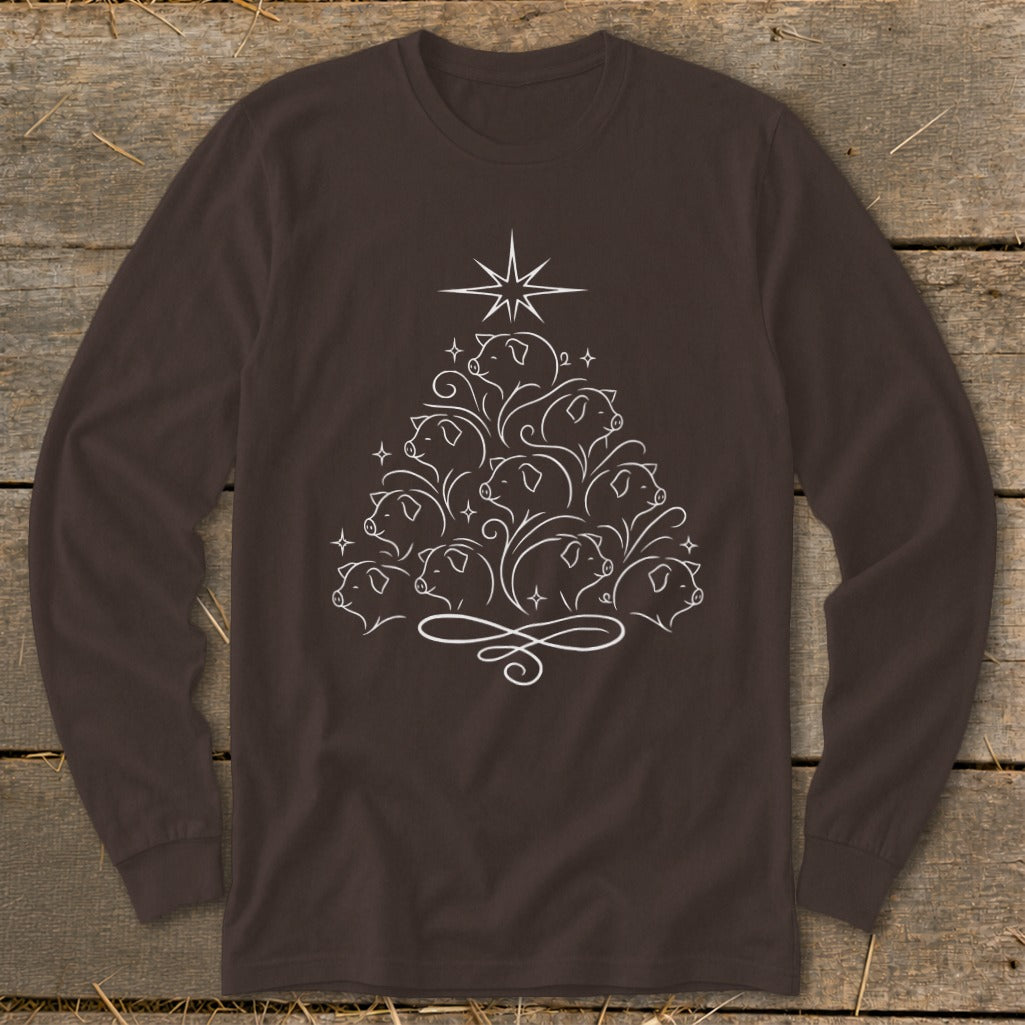 Elegant Pig Tree Long Sleeve Tee