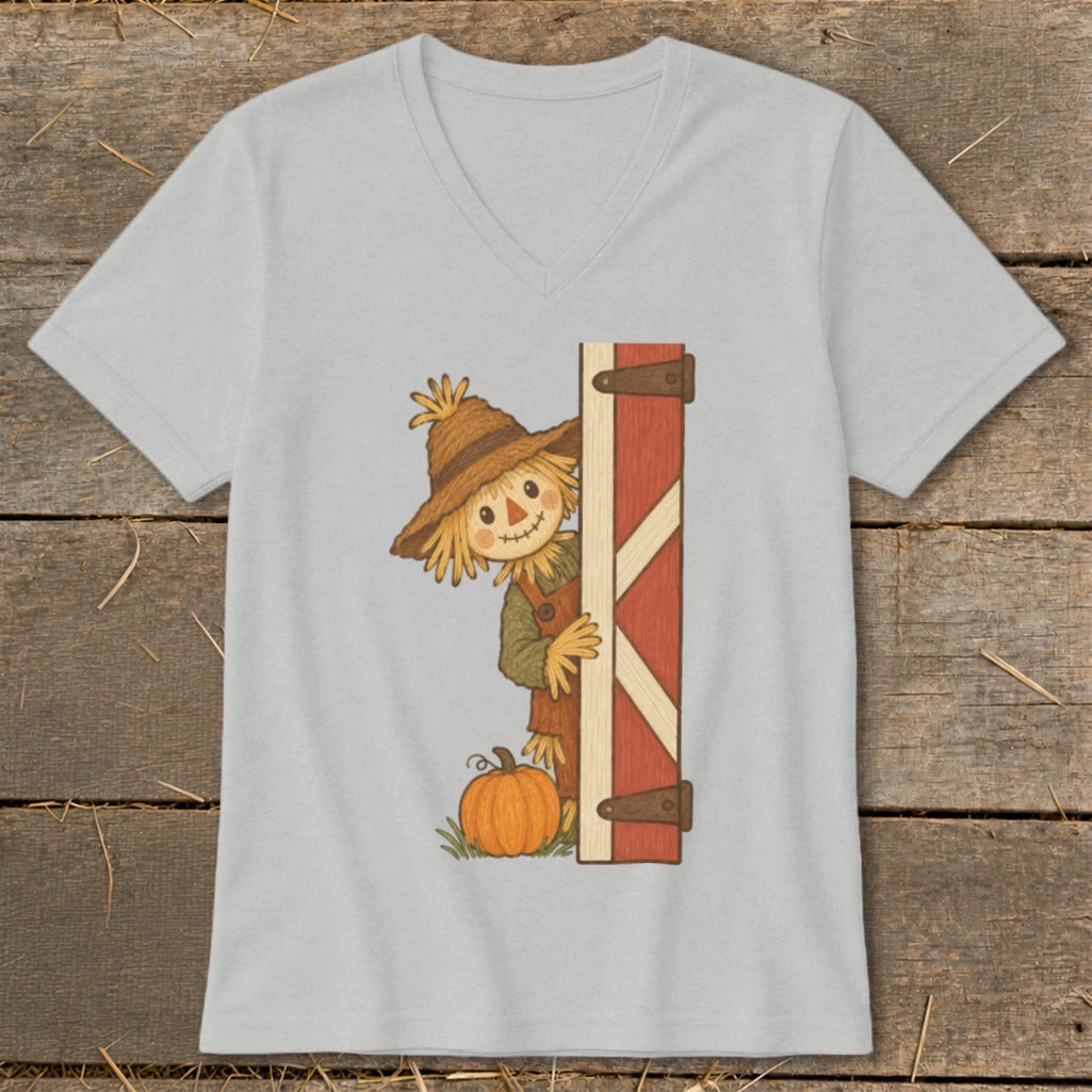 Peeking Scarecrow V-neck