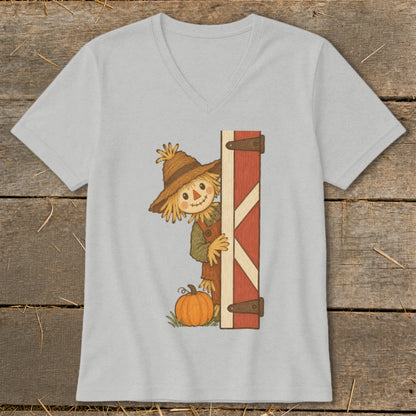 Peeking Scarecrow V-neck