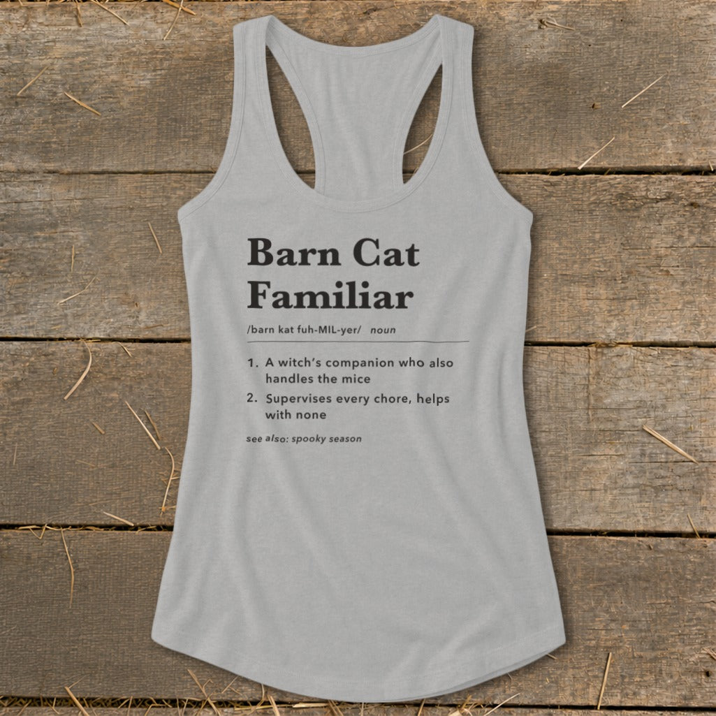 Barn Cat Familiar Definition Racerback Tank