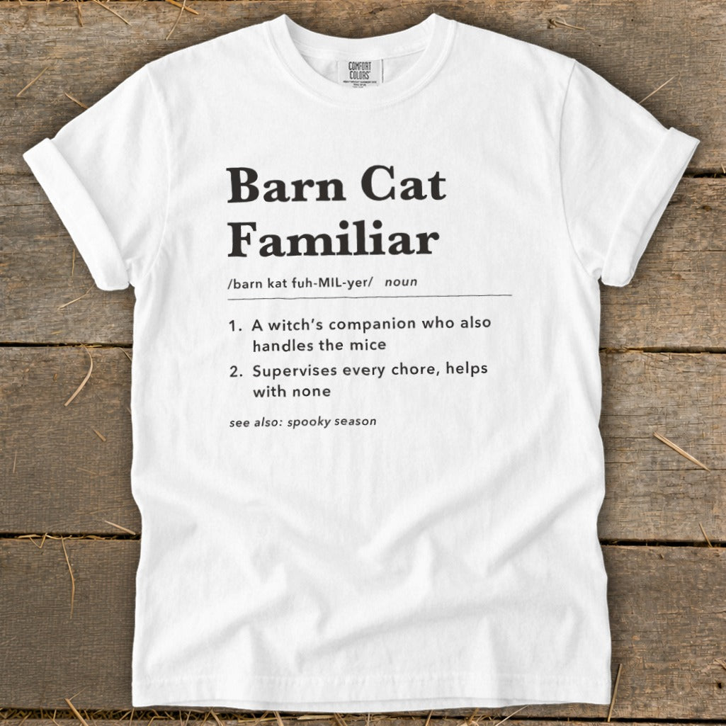 Barn Cat Familiar Definition Signature Tee