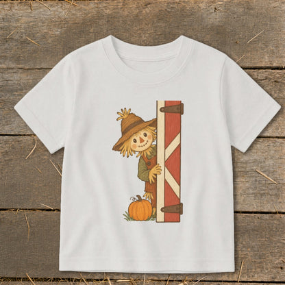 Peeking Scarecrow Toddler Tee