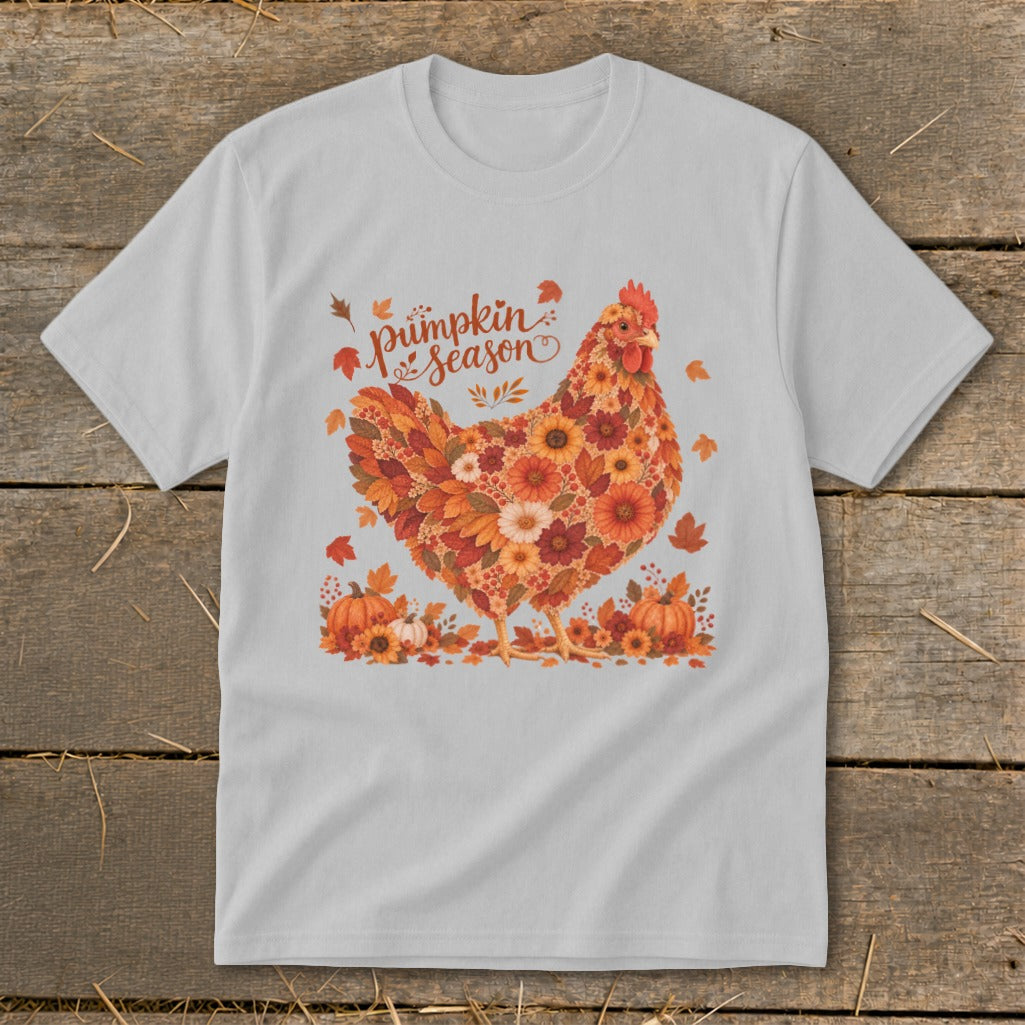 Fall Floral Chicken Youth Tee