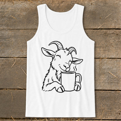 Morning Coffee Goat Tank Top