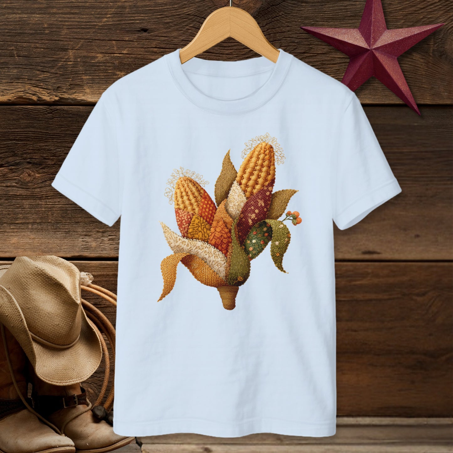 Harvest Corn Decor Embellished Graphic T-Shirt product type