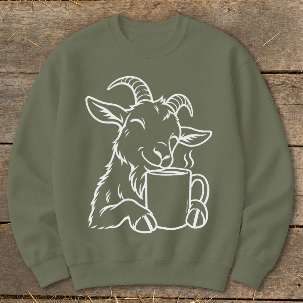 Morning Coffee Goat Sweatshirt