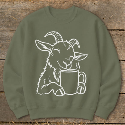 Morning Coffee Goat Sweatshirt