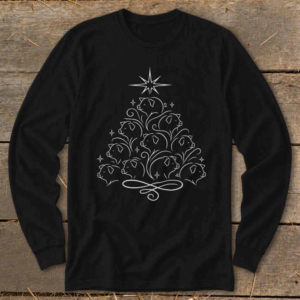 Elegant Pig Tree Long Sleeve Tee