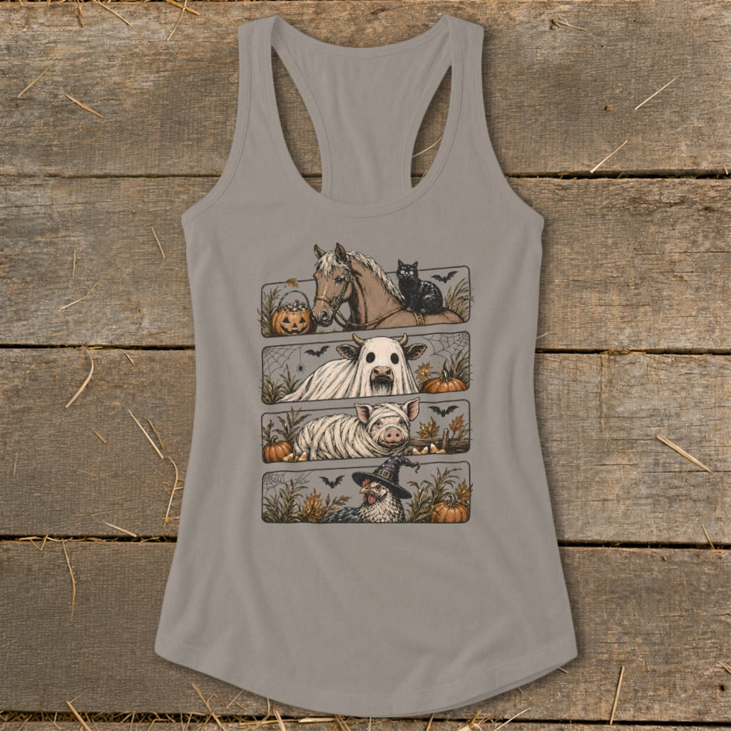 Barnyard Costume Party Racerback Tank