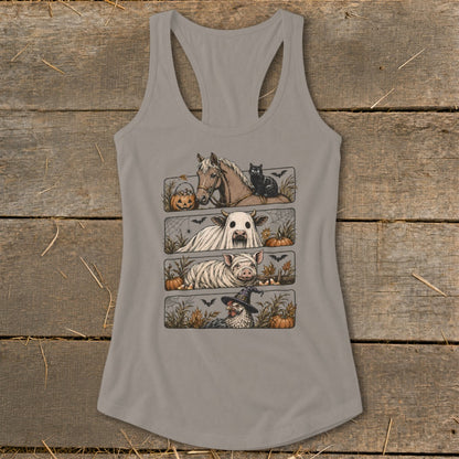 Barnyard Costume Party Racerback Tank