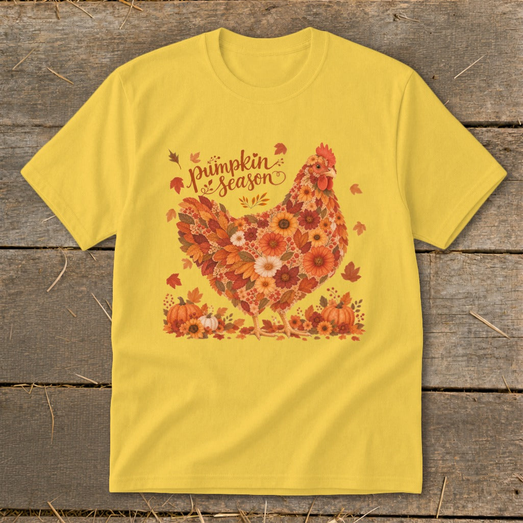Fall Floral Chicken Youth Tee