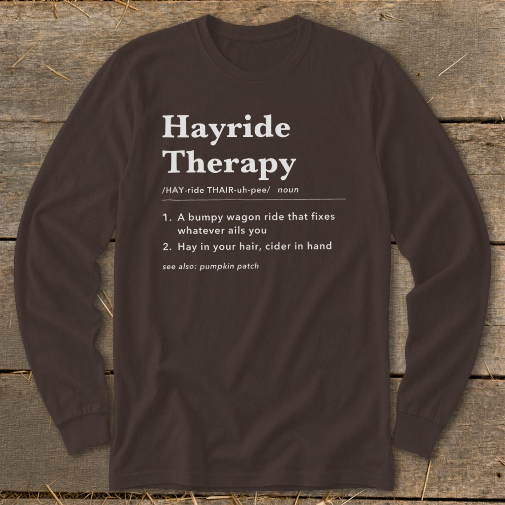 Hayride Therapy Definition Long Sleeve Tee