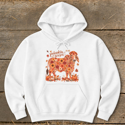 Fall Floral Brahman Cow Hoodie