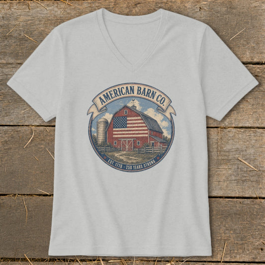 American Barn Co. logo with red barn, flag, silo, and text.