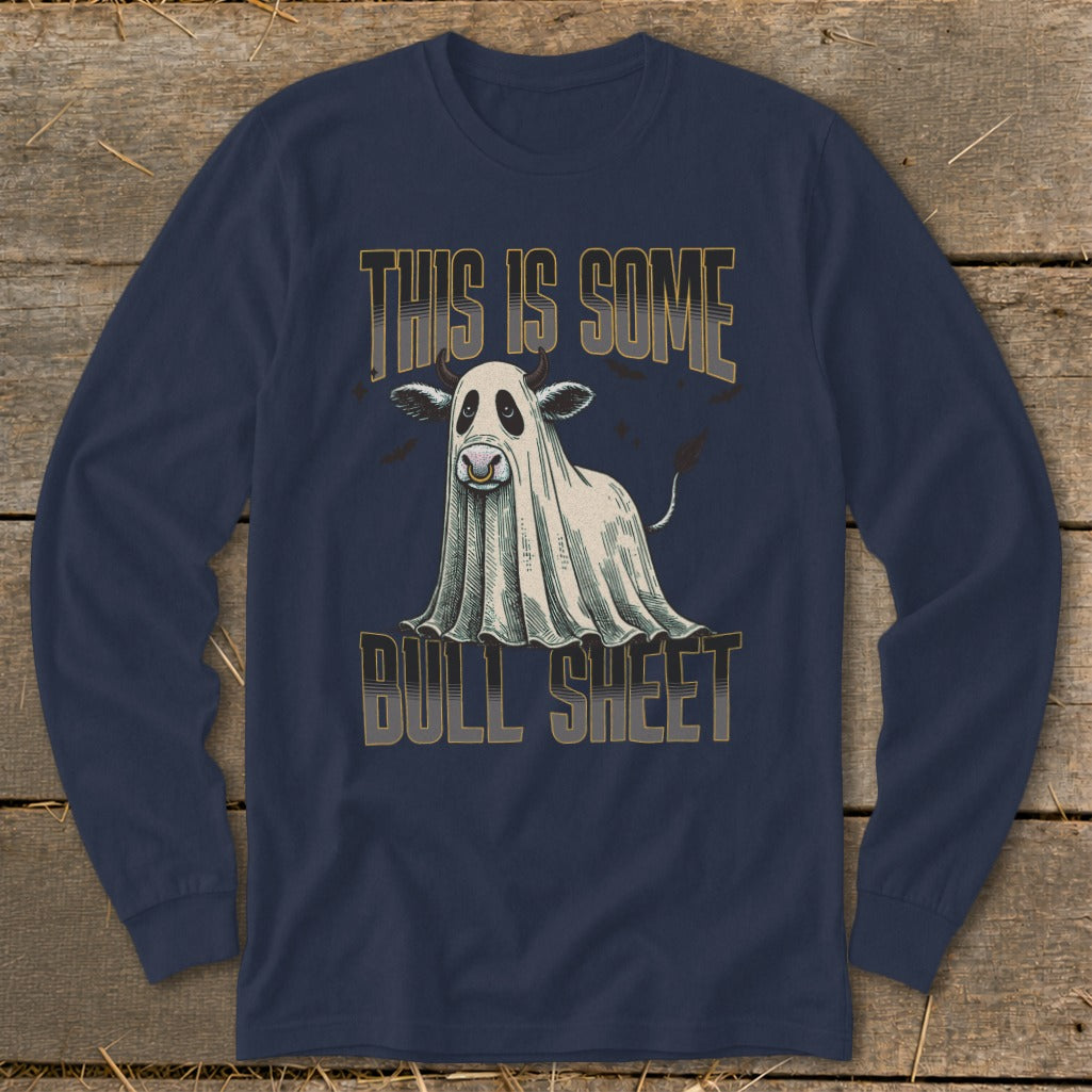 Cow ghost with horns and nose ring, "This is some bull sheet" text.