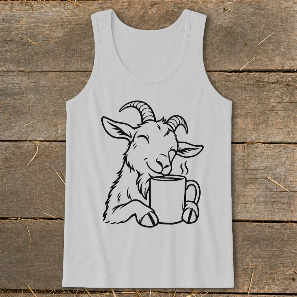 Morning Coffee Goat Tank Top