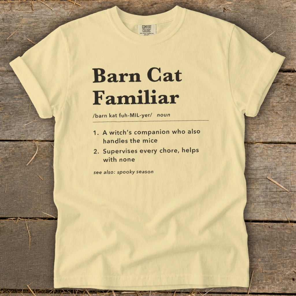 Barn Cat Familiar Definition Signature Tee