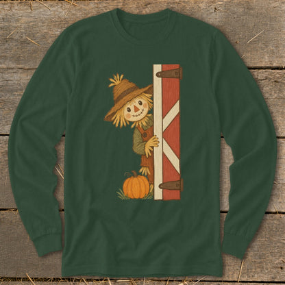 Peeking Scarecrow Long Sleeve Tee