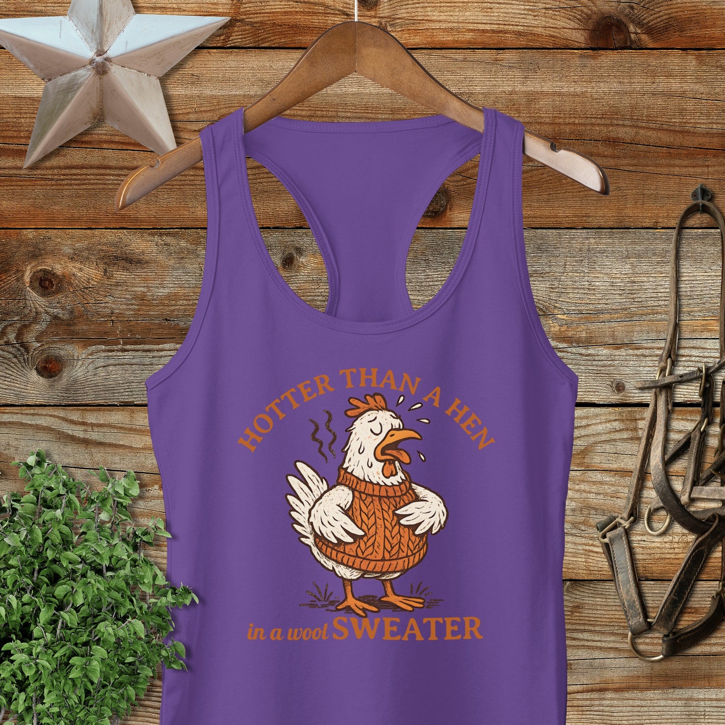 Funny Hotter Than a Hen in a Wool Sweater Tank Top