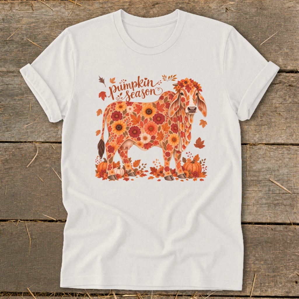 Fall Floral Brahman Cow Softstyle Tee