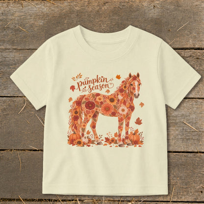 Fall Floral Horse Toddler Tee