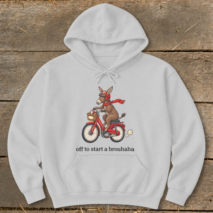 Off To Start a Brouhaha Hoodie