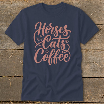 Horses, Cats & Coffee Classic Tee