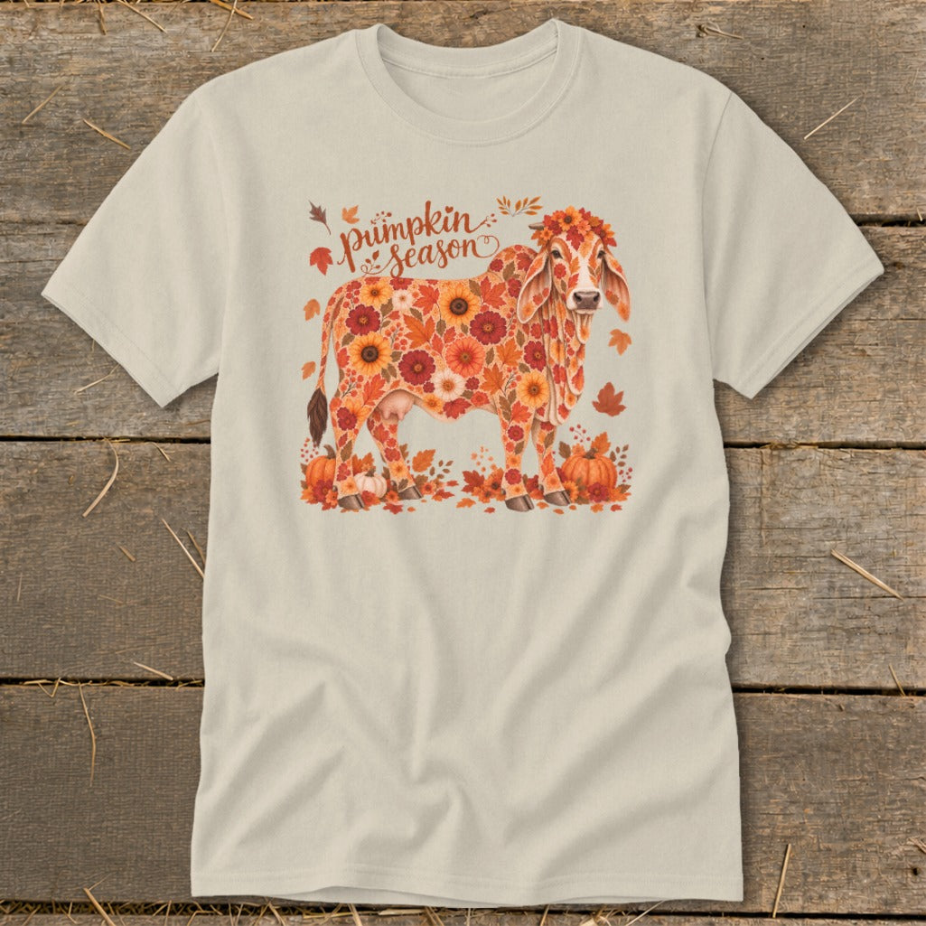 Fall Floral Brahman Cow Classic Tee