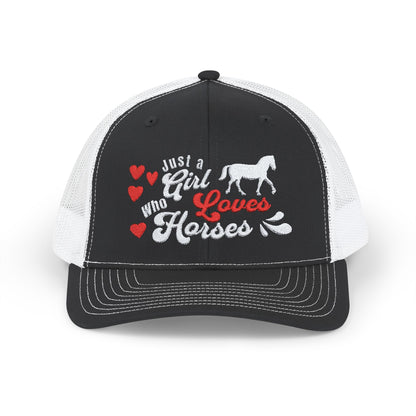 Hats Black / White / One size GIrl Who Loves Horses - Trucker Cap