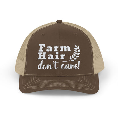 Hats Brown / Khaki / One size Farm Hair Don't Care - Trucker Cap