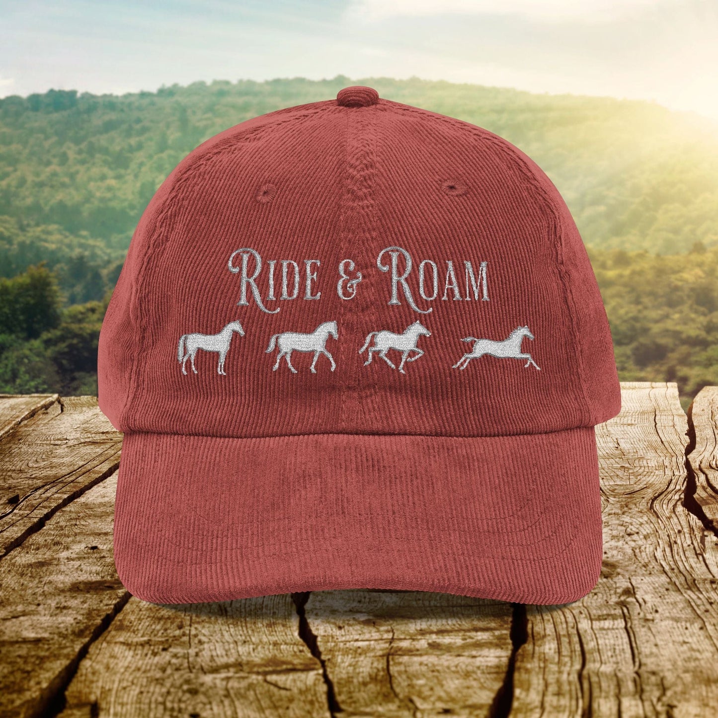 Hats Burgundy / One size Ride and Roam - Corduroy Cap