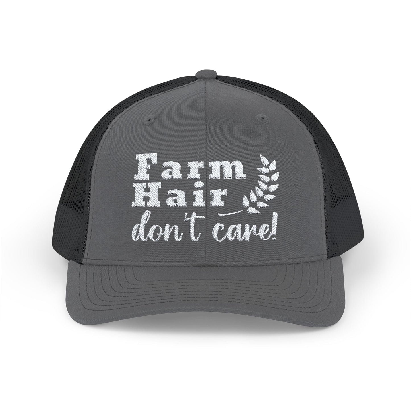 Hats Charcoal / Black / One size Farm Hair Don't Care - Trucker Cap