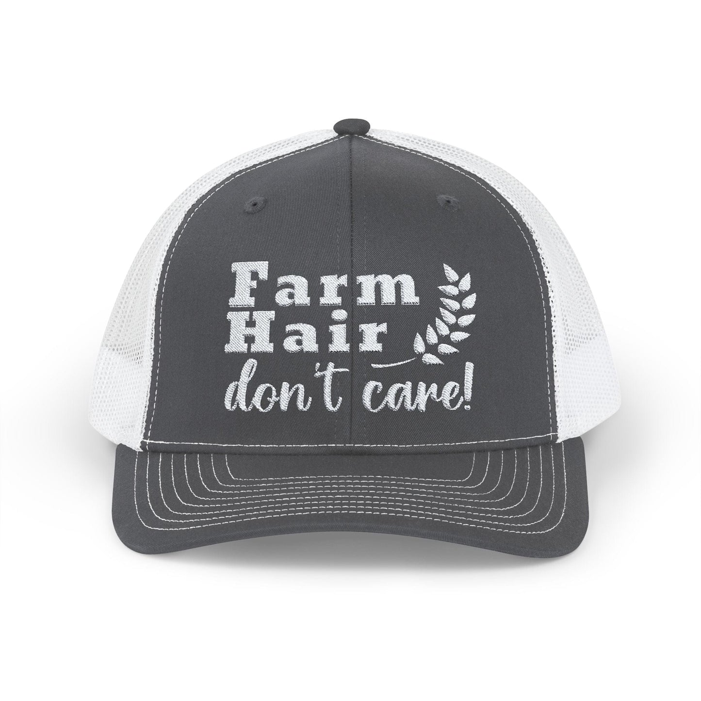 Hats Charcoal / White / One size Farm Hair Don't Care - Trucker Cap