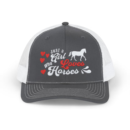 Hats Charcoal / White / One size GIrl Who Loves Horses - Trucker Cap