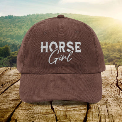 Hats Dark Brown / One size Horse Girl - Corduroy Cap