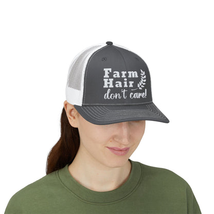 Hats Farm Hair Don't Care - Trucker Cap