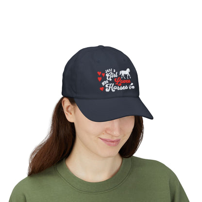 Hats Girl Who Loves Horses - Dad Cap