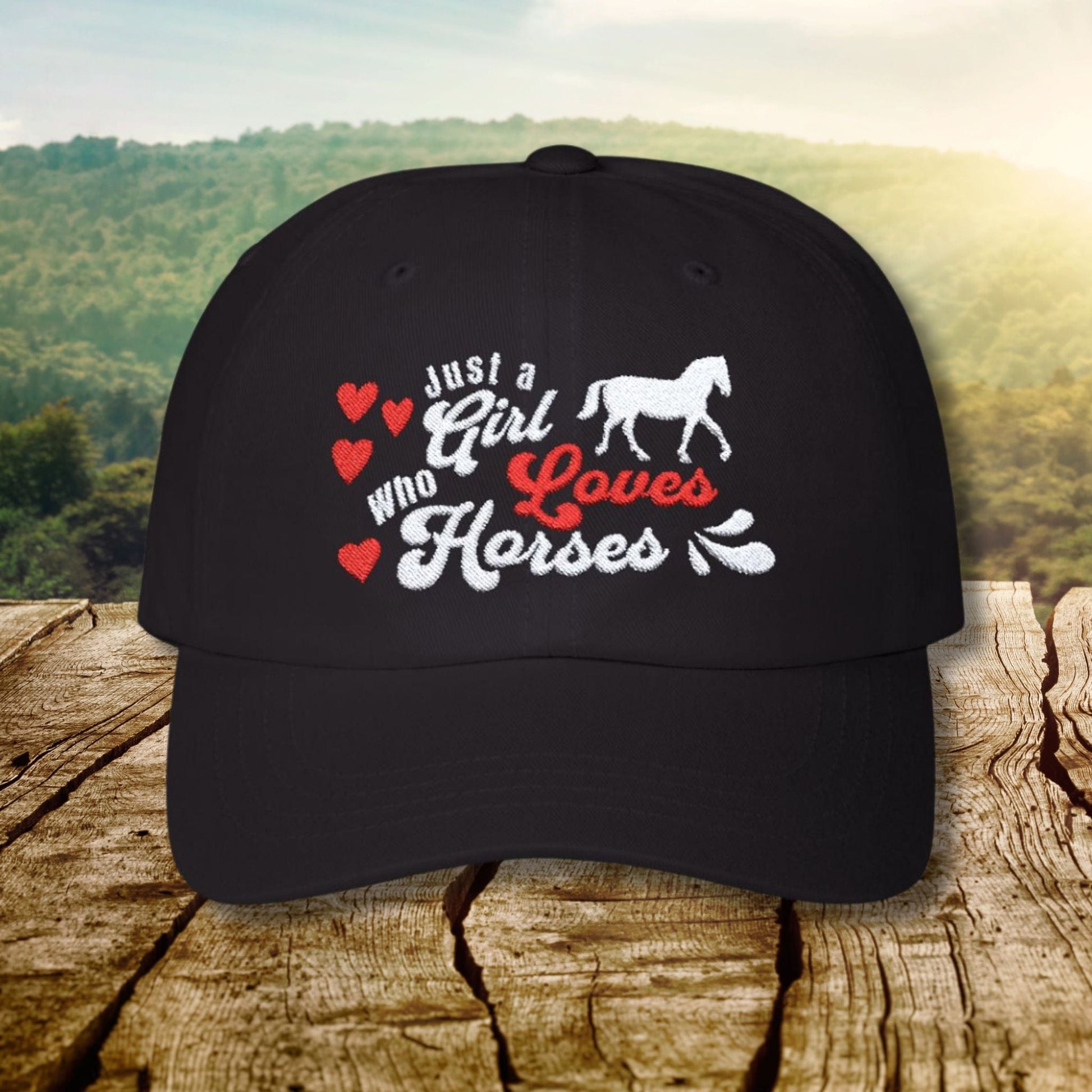 Hats Girl Who Loves Horses - Dad Cap