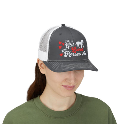 Hats GIrl Who Loves Horses - Trucker Cap