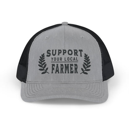 Hats Heather Grey / Black / One size Support Local Farmer - Trucker Cap