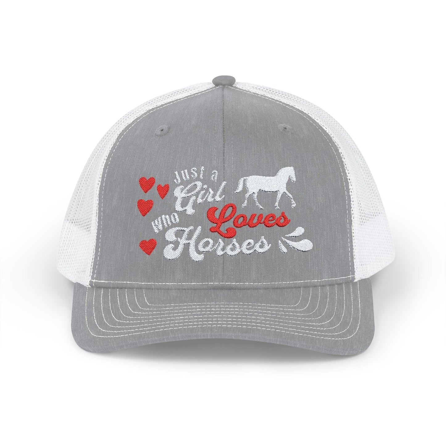 Hats Heather Grey / White / One size GIrl Who Loves Horses - Trucker Cap