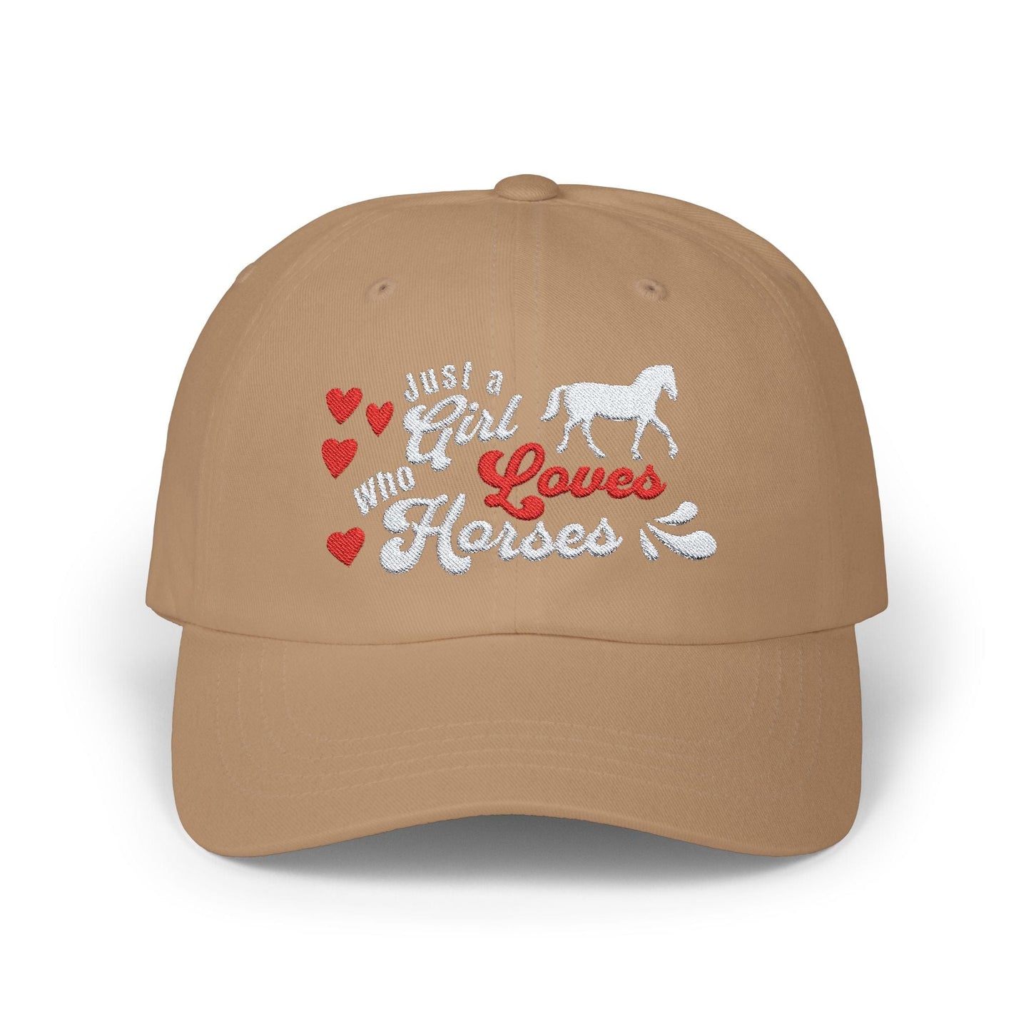 Hats Khaki / One size Girl Who Loves Horses - Dad Cap