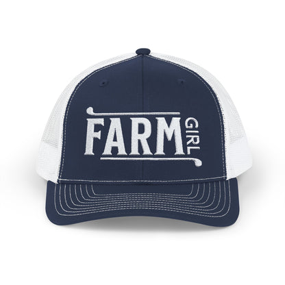 Hats Navy / White / One size Farm Girl - Snapback Trucker Cap